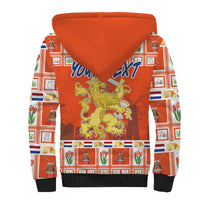 Personalized Netherlands Christmas Sherpa Hoodie Coat Of Arms - Prettige Kerst - Wonder Print Shop