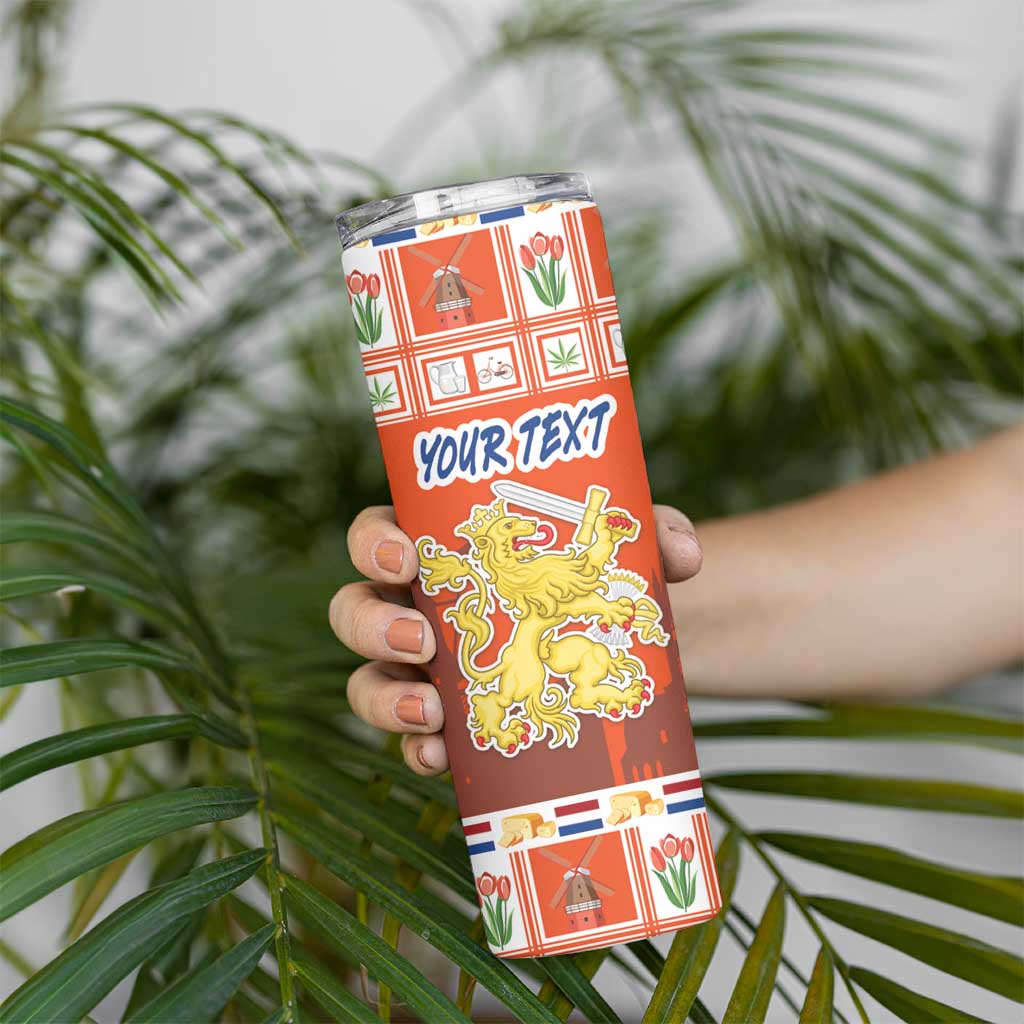 Personalized Netherlands Christmas Skinny Tumbler Coat Of Arms - Prettige Kerst - Wonder Print Shop