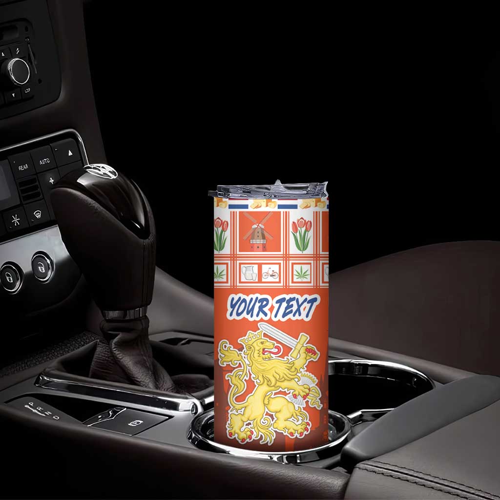 Personalized Netherlands Christmas Skinny Tumbler Coat Of Arms - Prettige Kerst - Wonder Print Shop