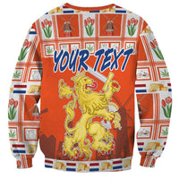 Personalized Netherlands Christmas Sweatshirt Coat Of Arms - Prettige Kerst - Wonder Print Shop