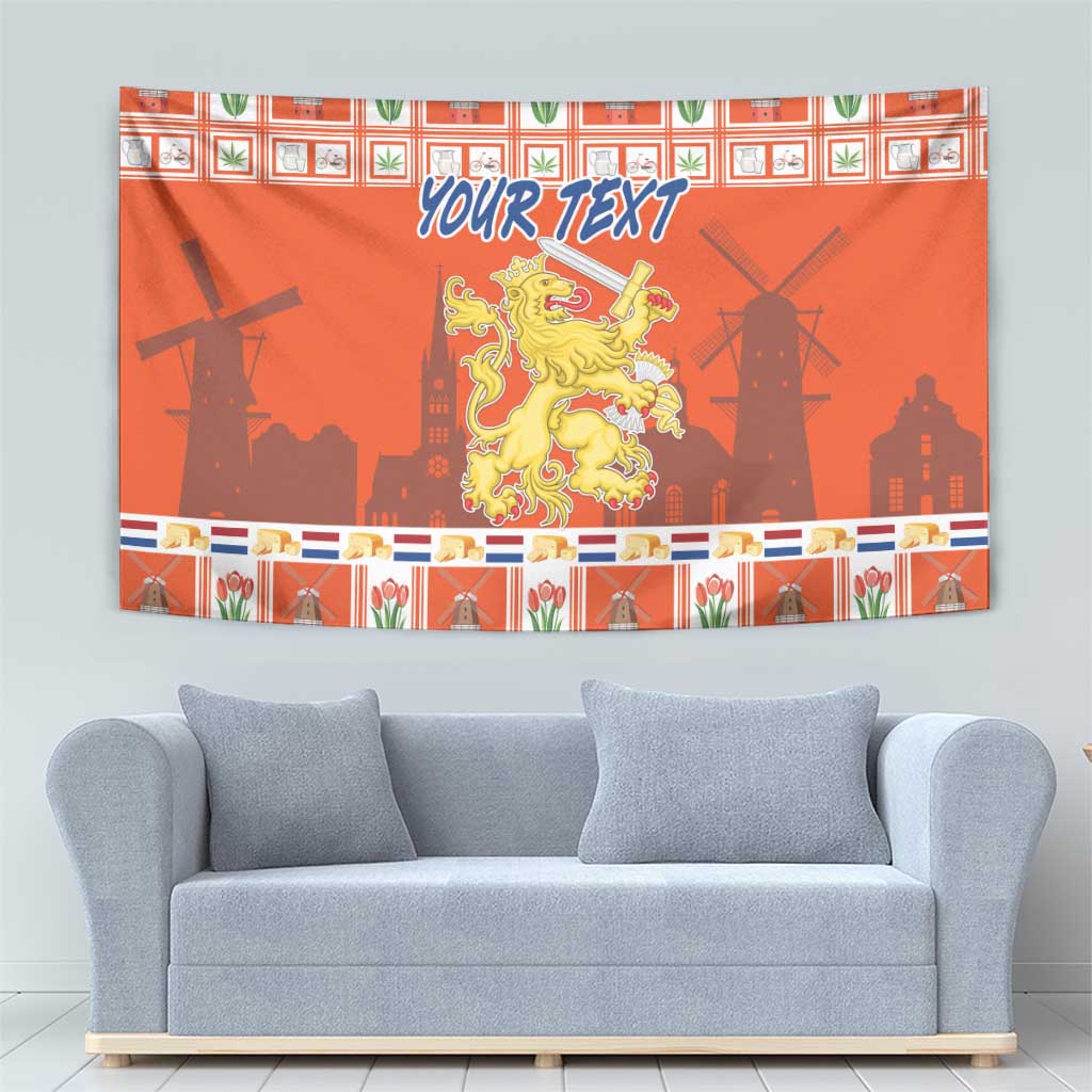 Personalized Netherlands Christmas Tapestry Coat Of Arms - Prettige Kerst - Wonder Print Shop