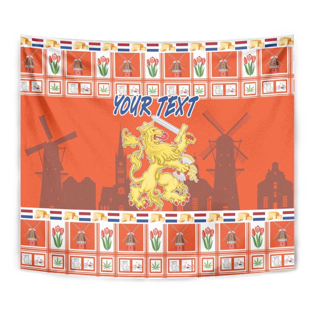 Personalized Netherlands Christmas Tapestry Coat Of Arms - Prettige Kerst - Wonder Print Shop