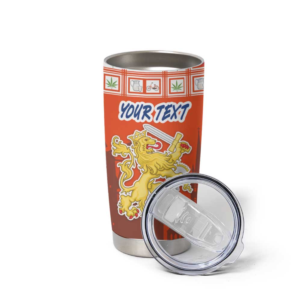 Personalized Netherlands Christmas Tumbler Cup Coat Of Arms - Prettige Kerst - Wonder Print Shop