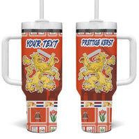 Personalized Netherlands Christmas Tumbler With Handle Coat Of Arms - Prettige Kerst - Wonder Print Shop