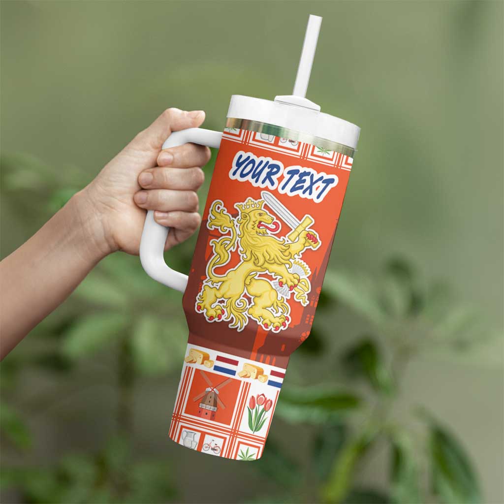 Personalized Netherlands Christmas Tumbler With Handle Coat Of Arms - Prettige Kerst - Wonder Print Shop