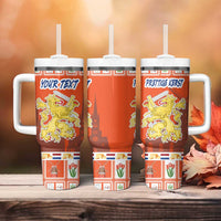 Personalized Netherlands Christmas Tumbler With Handle Coat Of Arms - Prettige Kerst - Wonder Print Shop