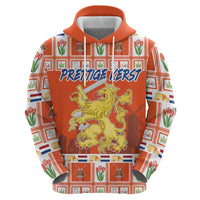 Personalized Netherlands Christmas Zip Hoodie Coat Of Arms - Prettige Kerst - Wonder Print Shop