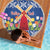 Netherlands Christmas Beach Blanket Windmills With Tulip Flowers - Wonder Print Shop
