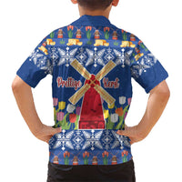 Netherlands Christmas Hawaiian Shirt Windmills With Tulip Flowers - Wonder Print Shop