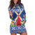 Netherlands Christmas Hoodie Dress Windmills With Tulip Flowers - Wonder Print Shop