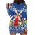 Netherlands Christmas Hoodie Dress Windmills With Tulip Flowers - Wonder Print Shop