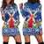 Netherlands Christmas Hoodie Dress Windmills With Tulip Flowers - Wonder Print Shop