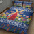 Netherlands Christmas Quilt Bed Set Windmills With Tulip Flowers - Wonder Print Shop