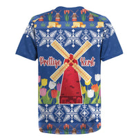 Netherlands Christmas Rugby Jersey Windmills With Tulip Flowers - Wonder Print Shop