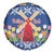 Netherlands Christmas Spare Tire Cover Windmills With Tulip Flowers - Wonder Print Shop