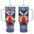 Netherlands Christmas Tumbler With Handle Windmills With Tulip Flowers - Wonder Print Shop