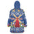 Netherlands Christmas Wearable Blanket Hoodie Windmills With Tulip Flowers - Wonder Print Shop