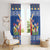 Netherlands Christmas Window Curtain Windmills With Tulip Flowers - Wonder Print Shop