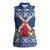 Netherlands Christmas Women Sleeveless Polo Shirt Windmills With Tulip Flowers - Wonder Print Shop
