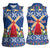 Netherlands Christmas Women Sleeveless Polo Shirt Windmills With Tulip Flowers - Wonder Print Shop
