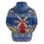 Netherlands Christmas Zip Hoodie Windmills With Tulip Flowers - Wonder Print Shop
