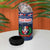 Personalized Dominican Republic Christmas 4 in 1 Can Cooler Tumbler Dominicana Coat Of Arms Christmas Pattern - Wonder Print Shop