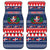 Personalized Dominican Republic Christmas Car Mats Dominicana Coat Of Arms Christmas Pattern - Wonder Print Shop