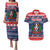 Personalized Dominican Republic Christmas Couples Matching Puletasi and Hawaiian Shirt Dominicana Coat Of Arms Christmas Pattern - Wonder Print Shop