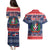 Personalized Dominican Republic Christmas Couples Matching Puletasi and Hawaiian Shirt Dominicana Coat Of Arms Christmas Pattern - Wonder Print Shop