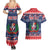 Personalized Dominican Republic Christmas Couples Matching Summer Maxi Dress and Hawaiian Shirt Dominicana Coat Of Arms Christmas Pattern - Wonder Print Shop