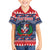 Personalized Dominican Republic Christmas Family Matching Off The Shoulder Long Sleeve Dress and Hawaiian Shirt Dominicana Coat Of Arms Christmas Pattern - Wonder Print Shop