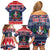 Personalized Dominican Republic Christmas Family Matching Off Shoulder Short Dress and Hawaiian Shirt Dominicana Coat Of Arms Christmas Pattern - Wonder Print Shop