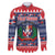 Personalized Dominican Republic Christmas Family Matching Puletasi and Hawaiian Shirt Dominicana Coat Of Arms Christmas Pattern - Wonder Print Shop