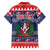 Personalized Dominican Republic Christmas Family Matching Short Sleeve Bodycon Dress and Hawaiian Shirt Dominicana Coat Of Arms Christmas Pattern - Wonder Print Shop