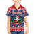 Personalized Dominican Republic Christmas Family Matching Short Sleeve Bodycon Dress and Hawaiian Shirt Dominicana Coat Of Arms Christmas Pattern - Wonder Print Shop