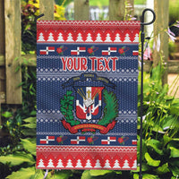 Personalized Dominican Republic Christmas Garden Flag Dominicana Coat Of Arms Christmas Pattern - Wonder Print Shop