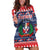 Personalized Dominican Republic Christmas Hoodie Dress Dominicana Coat Of Arms Christmas Pattern - Wonder Print Shop