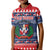 Personalized Dominican Republic Christmas Kid Polo Shirt Dominicana Coat Of Arms Christmas Pattern - Wonder Print Shop