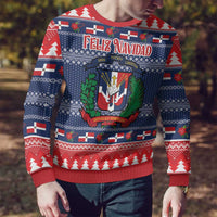 Personalized Dominican Republic Christmas Ugly Christmas Sweater Dominicana Coat Of Arms Christmas Pattern - Wonder Print Shop