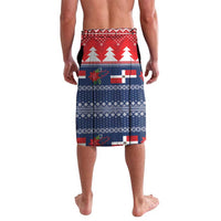 Personalized Dominican Republic Christmas Lavalava Dominicana Coat Of Arms Christmas Pattern - Wonder Print Shop