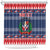 Personalized Dominican Republic Christmas Shower Curtain Dominicana Coat Of Arms Christmas Pattern