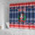 Personalized Dominican Republic Christmas Shower Curtain Dominicana Coat Of Arms Christmas Pattern
