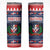 Personalized Dominican Republic Christmas Skinny Tumbler Dominicana Coat Of Arms Christmas Pattern - Wonder Print Shop