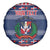 Personalized Dominican Republic Christmas Spare Tire Cover Dominicana Coat Of Arms Christmas Pattern - Wonder Print Shop