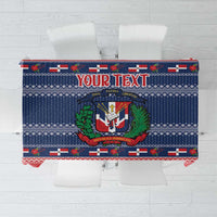Personalized Dominican Republic Christmas Tablecloth Dominicana Coat Of Arms Christmas Pattern - Wonder Print Shop