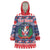 Personalized Dominican Republic Christmas Wearable Blanket Hoodie Dominicana Coat Of Arms Christmas Pattern - Wonder Print Shop