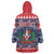 Personalized Dominican Republic Christmas Wearable Blanket Hoodie Dominicana Coat Of Arms Christmas Pattern - Wonder Print Shop