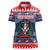 Personalized Dominican Republic Christmas Women Polo Shirt Dominicana Coat Of Arms Christmas Pattern - Wonder Print Shop
