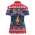 Personalized Dominican Republic Christmas Women Polo Shirt Dominicana Coat Of Arms Christmas Pattern - Wonder Print Shop