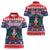 Personalized Dominican Republic Christmas Women Polo Shirt Dominicana Coat Of Arms Christmas Pattern - Wonder Print Shop